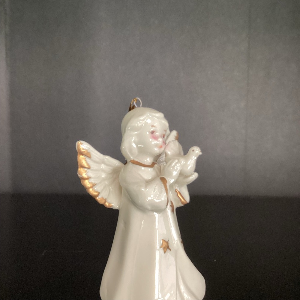 Porcelain Angel Bell Ornament